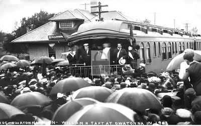 William Taft  At Railroad Train Station Depot Owatonna Minnesota MN - Reprint