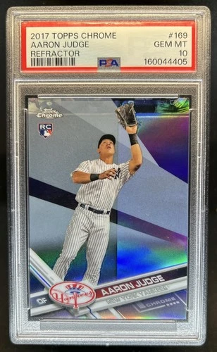 2017 Topps Chrome Aaron Judge RC Refractor Rookie #169 Yankees PSA 10 GEM MINT