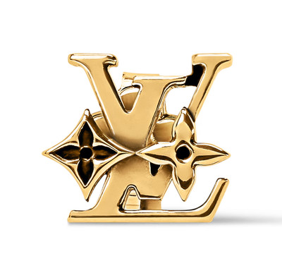 NEW Louis Vuitton Earrings Monogram Low Gold M03830 Authentic LV
