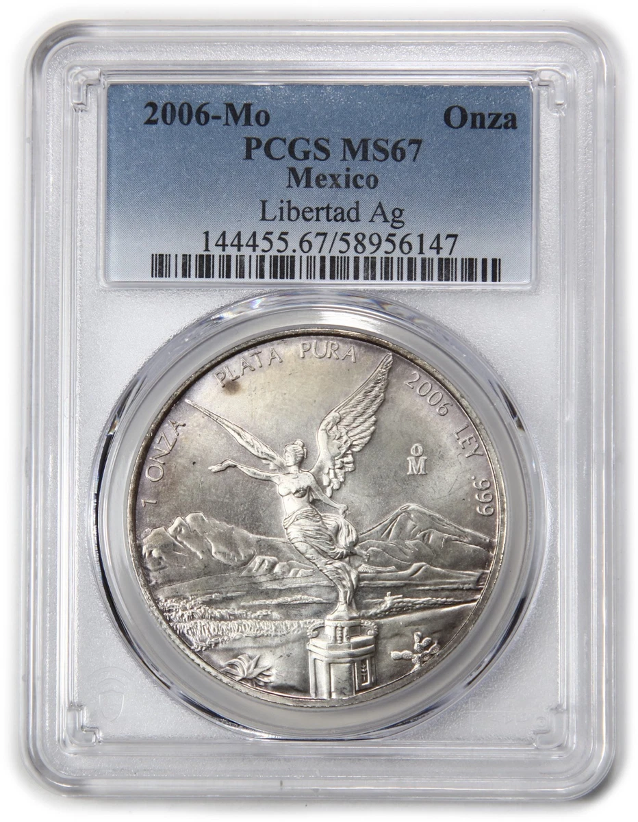 1986年 メキシコ リベルタッド銀貨 PCGS MS67 1オンス　高鑑定 Mexican Libertad MS 67 Silver Bullion Coins for sale | eBay
