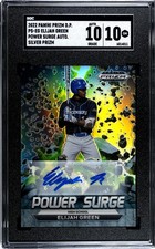 2022 Panini Prizm DP Elijah Green SGC 10 w/10 Auto Power Surge Silver Prizm