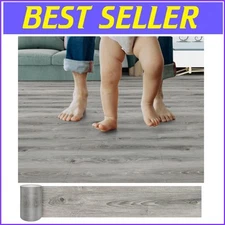 Flexible Installation 36-Pack Smoke Grey Vinyl Floor Tiles - 54 Sq.Ft Coverage