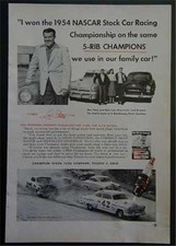 Richard Petty & Lee Petty 1954 NASCAR Champion Plugs Ad