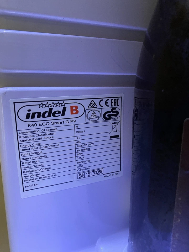 INDEL B Mini Frigo Bar Frigorifero Piccolo 40 litri Classe A ++Nero K40 ECOSMART - Immagine 2 di 2