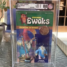 Kenner 1985 Star Wars Ewoks Cartoon Logray Vintage Action Figure AFA 80