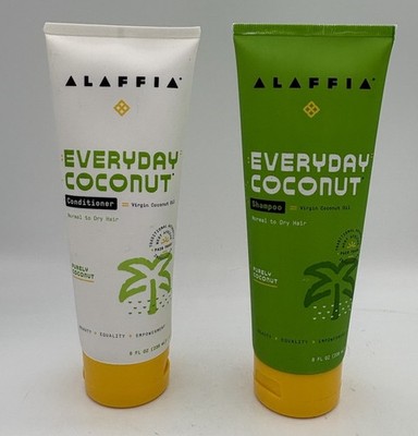 Alaffia Everyday Coconut  Shampoo & Conditioner Combo Purely Coconut Plant Based