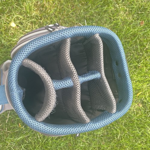 Callaway Solaire Ladies 6 Divider 6 Pocket Golf Cart Bag Lightweight Gray Blue - Picture 6 of 11