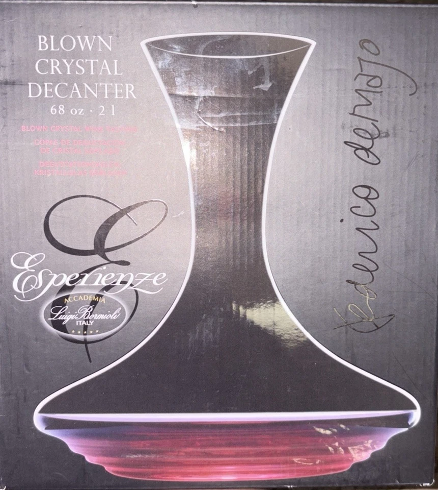 Jarra de cristal soplado ACCADEMIA Luigi Bormiola Italia 68 oz Esperienze nueva en caja Foto 2 de 3