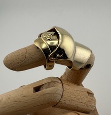 VIVIENNE WESTWOOD Gold SMALL Knuckle Duster ARMOUR Ring AUTH Rare VINTAGE 2000s