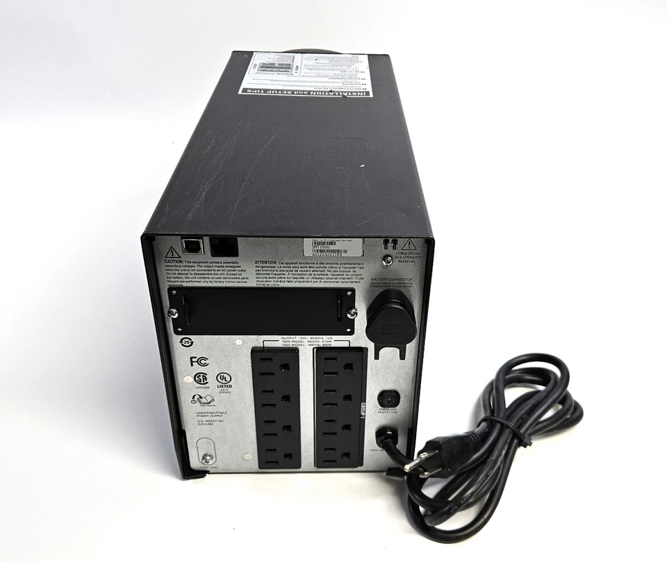 APC Smart-UPS 1500 SMT1500 1440VA 980W – No Batteries, With Battery Cable & Fuse - Image 3 of 4