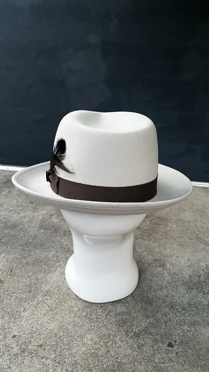 Goorin Bros. The Doctor With Feather 100% Wool Cream Fedora  display picture 1