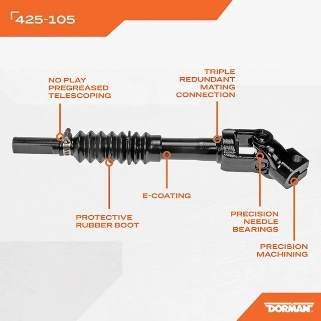 Eje de dirección inferior Dorman 425-105 para Chevy Canyon Colorado H3 H3T 2004-2012 Foto 2 de 4