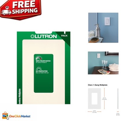 Claro Screwless Light Switch Cover Plate - Elegant Biscuit Satin Finish - 1 Gang