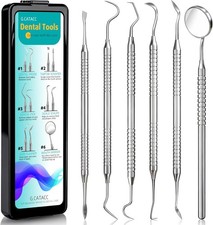 Dental Tools, Dental Pick for Teeth Cleaning, Stainless Steel Hygiene Kit with T