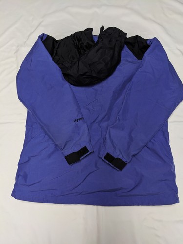Women's The Nort h Face Hyvent Blue & Black Hooded Zip Up Jacket Tag Size Large - Photo 6/9
