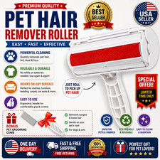Reusable Pet Hair Remover Roller Portable Multi-Surface Lint Roller