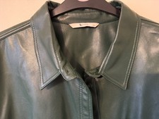 Tu Faux Leather  Dark Green Jacket Size24 Shirt Style