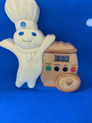 PILLSBURY Doughboy Digital Kitchen Timer 1997  Missing Magnet  Working
