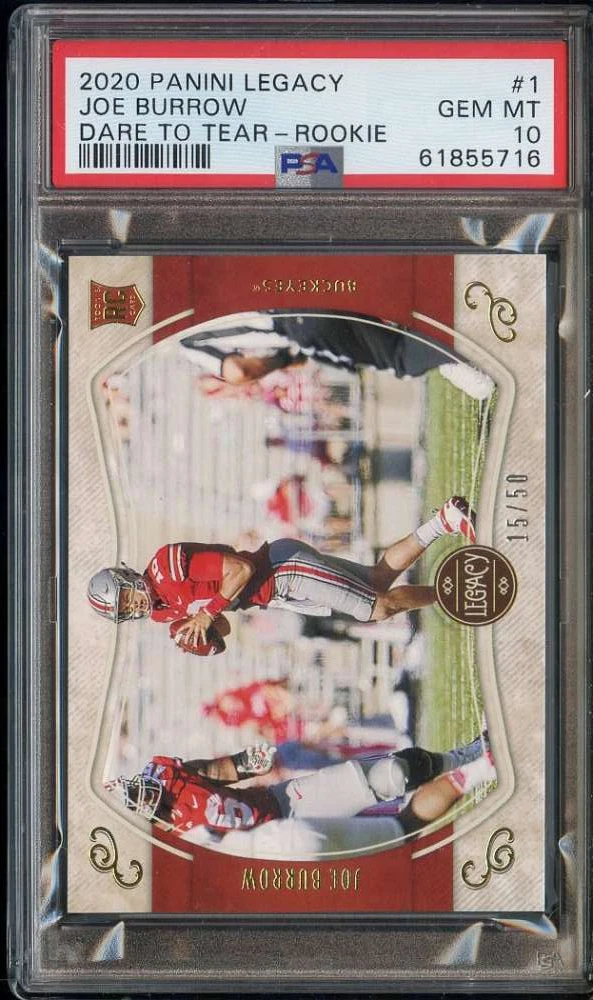 Joe Burrow Panini Legacy Dare to Tear #1 Rookie