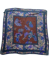 Vintage Mario Valentino Butterflies Silk Scarf - 52 in. x 52 in.