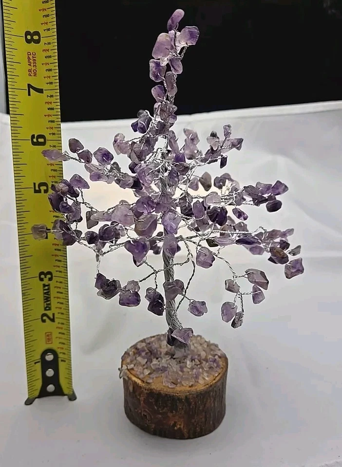 Árbol Bonsai Cristal Amatista Feng Shui Decoración para Meditación Reiki Hogar Oficina Foto 3 de 4