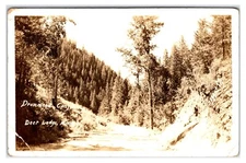Vintage 1940s RPPC- Drummond Canyon - Deer Lodge, Montana Postcard (Posted 1941)