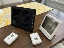 AirainTech weather station Clock wireless With Dual Displays And Two Sensors