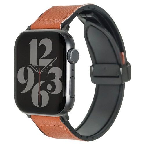 Soft Leather +Silicone Strap for Apple Watch 10 9 8 7 6 SE 44/45/46/49mm Ultra 2 - Picture 11 of 26