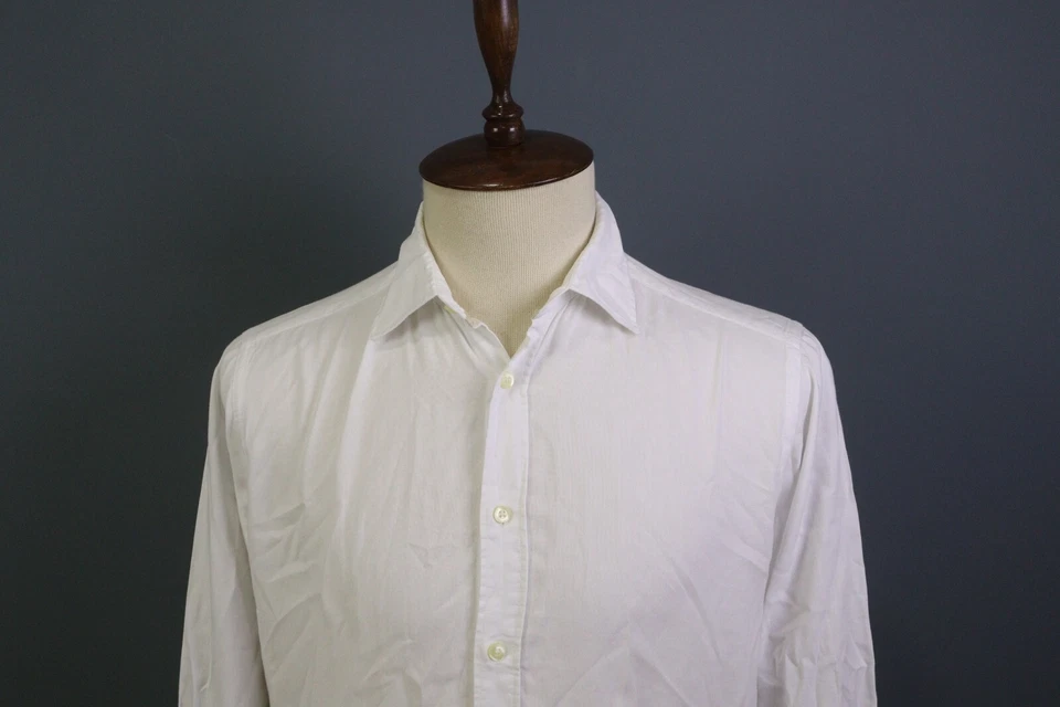 Fil Noir White Plain Long Sleeve Button Down Shirt - Image 2 of 4