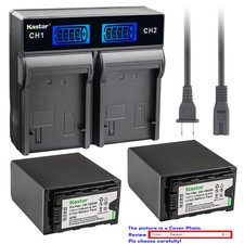 Kastar Battery LCD Rapid Charger for Panasonic AG-CX350 4K Handheld Camcorder
