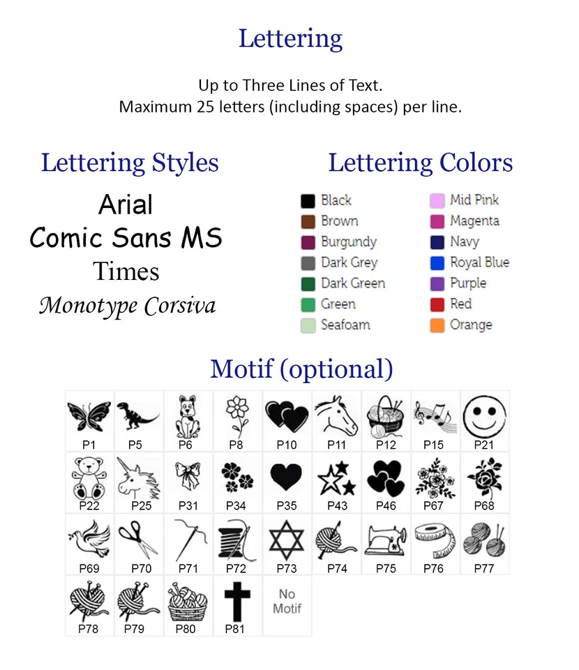 50 персонализированных атласных швейных этикеток для вязания, квилтинга и шитья рукоделия - Изображение 2 из 4