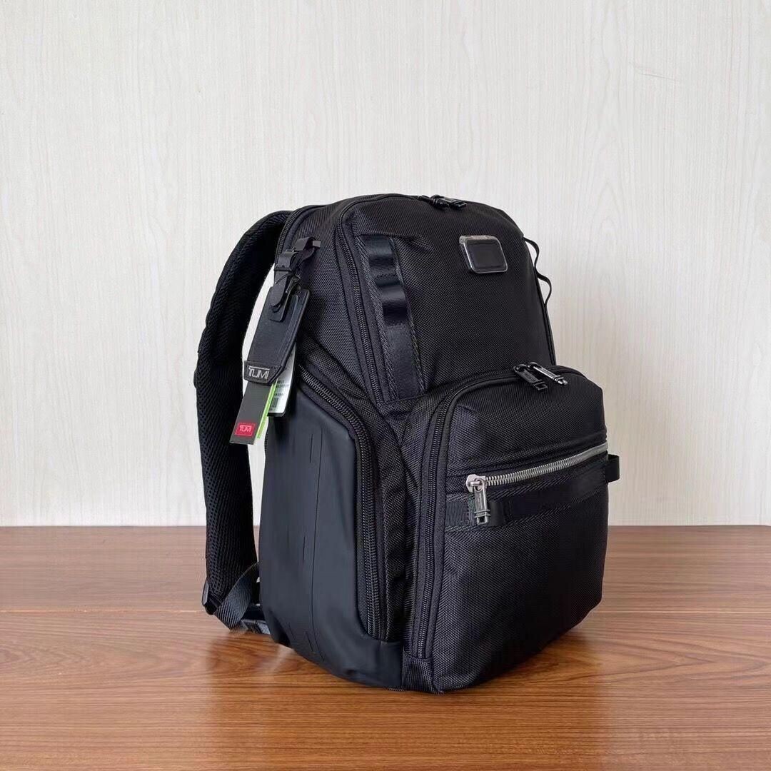 TUMI ALPHA BRAVO SEARCH 232789D Black Backpack Nylon Leather NEW View 3