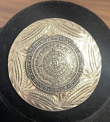 Boutons De Manchette Vintage En Argent Sterling - Calendrier Aztèque - Plamex Mexico