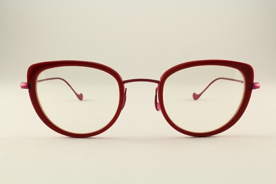 Rare Authentic Caroline Abram Winona 611 Pink Red 48mm Frames