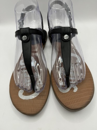 Size 8M Sam Edelman Cayden Circus T Strap Black Flat Sandal - Picture 2 of 5