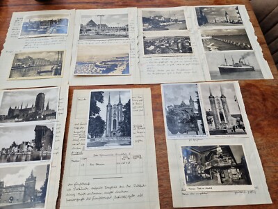 Bundle old photo cards views Danzig Goth Harbour Sopot photo postcard cards 1930s