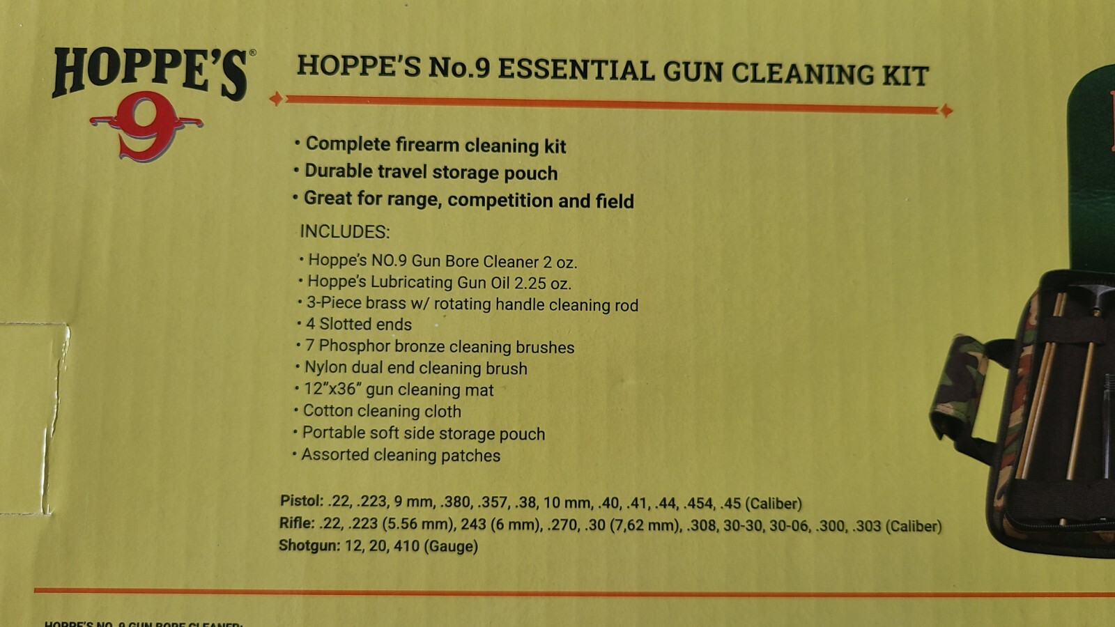 Hoppe's No. 9 Essential Gun Cleaning Kit Pistol Rifle Shotgun 0302501