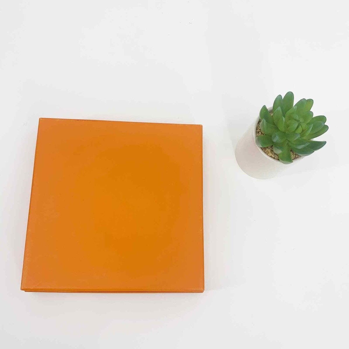 Authentic Hermès Paris Orange box Gift Storage Square Box 7.5” X