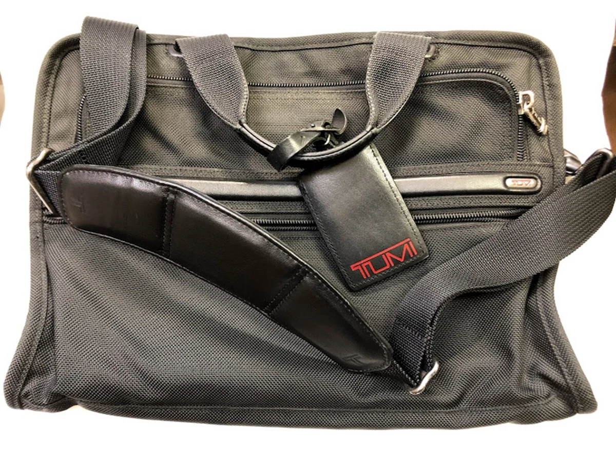 TUMI Shoulder Bag Black Casual Outdoor Rucksack Strap Pocket Zip