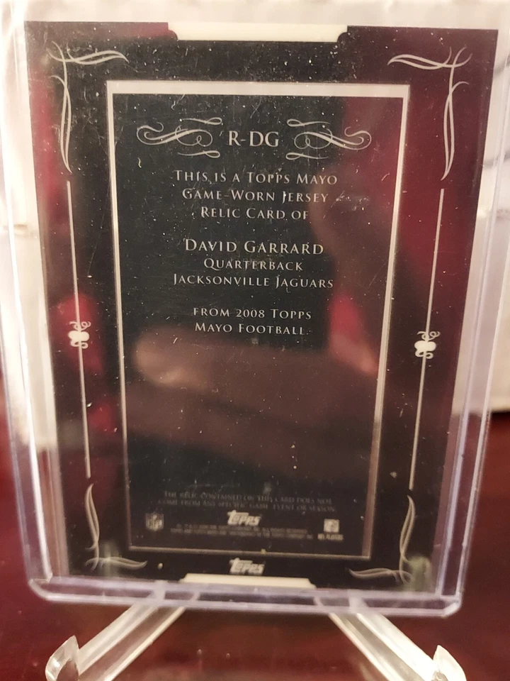 2008 Topps Mayo Mini Framed Relics David Garrard #R-DG - Image 3 of 3