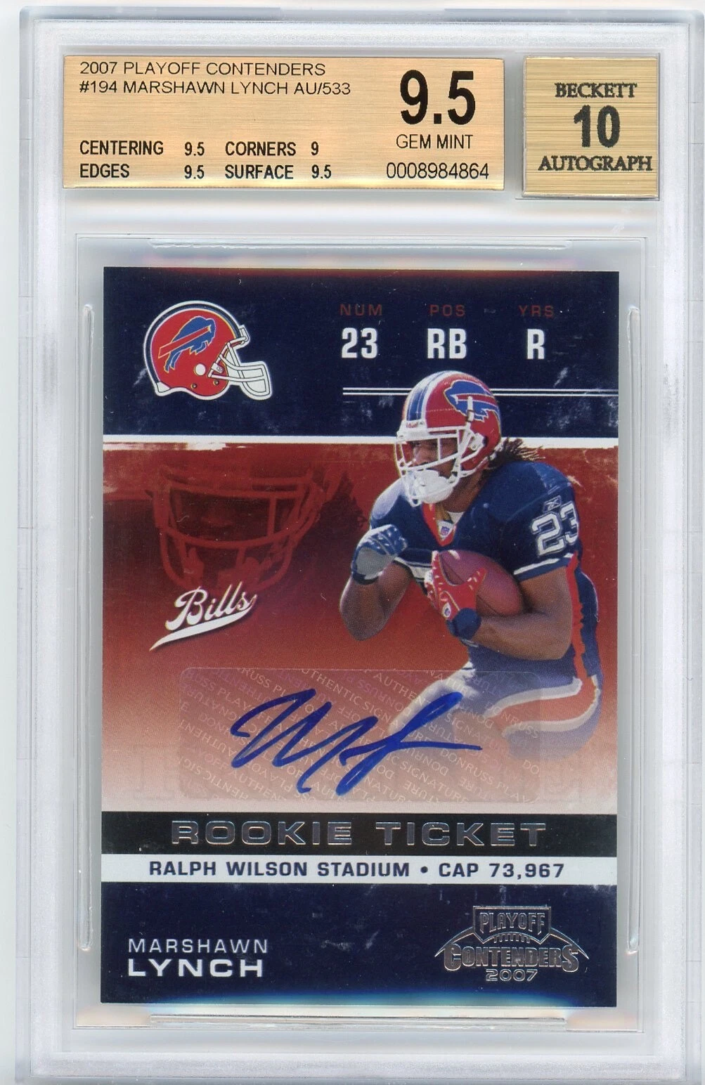 Marshawn Lynch Playoff Contenders #194 Playoff Ticket