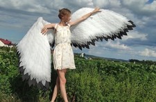 White and Black Angel Wings for Christmas, Birthday, and Valentine's Day