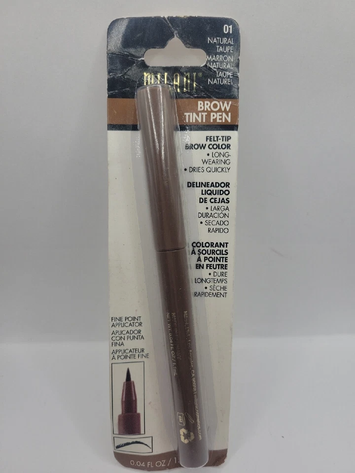 New Milani Brow Tint Pen Fine Felt Tip Marker 01 Natural Taupe 0.04 fl oz - Image 3 of 4