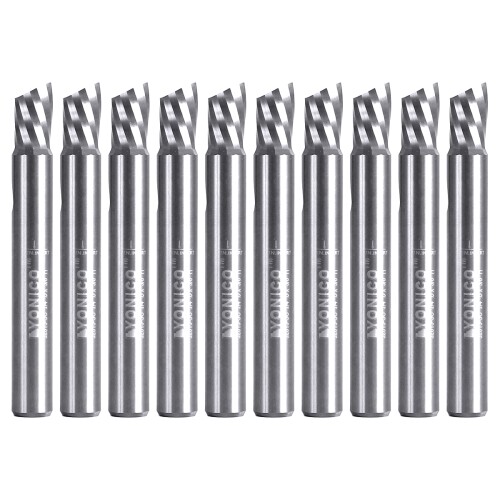 1/4 Zoll Durchmesser O Flöte Downcut CNC Schaftfräser 10er Pack 1/4 Zoll Schaft Yonico 32015-SC-10PK - Bild 1 von 2