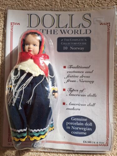 Vintage Collectable Norwegian Doll Of The World, Porcelain Doll no 10 - Imagen 1 de 3