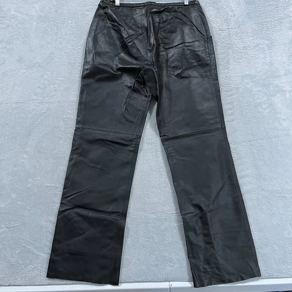 John Paul Richard Uniform Pants Womens 10 Genuine Leather Biker Moto Grunge - Image 2 of 4