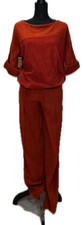 VTG - 1970s Cole of California - Maroon Color Terry-Style Shirt & Pants set SZ S