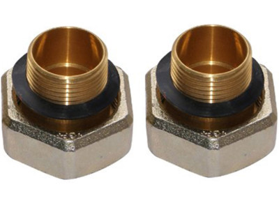 Coppia Raccordi Ottone Ff 1"1/4x2