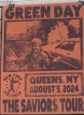 Green Day Citi Field 8/5/24 Exclusive Poster Saviors Tour