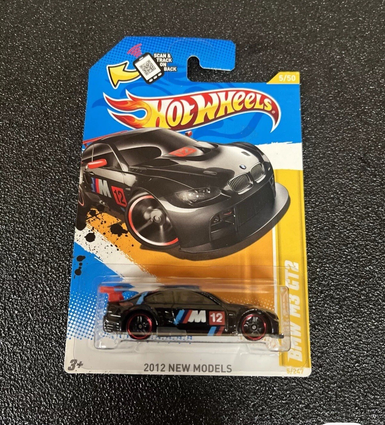 Hot Wheels 2012 Models BMW M3 GT2 5/247 Black in a clamshell case